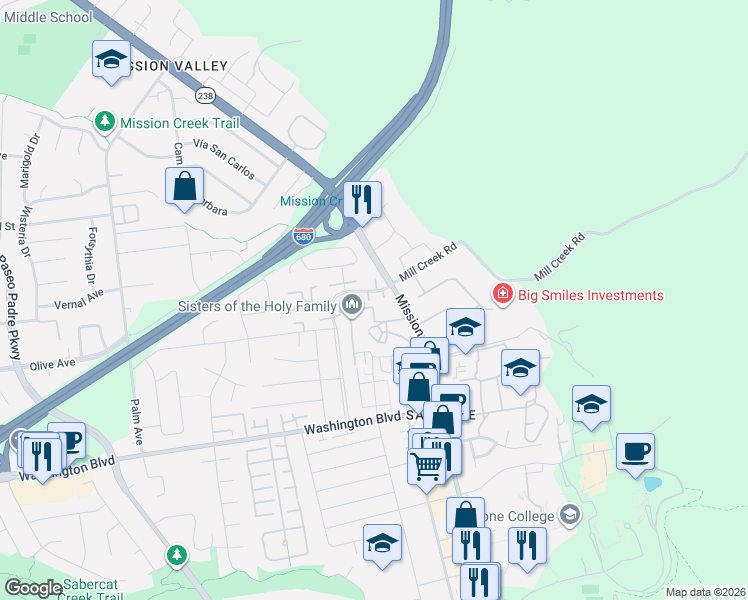 map of restaurants, bars, coffee shops, grocery stores, and more near 42861 Vía Oporto in Fremont