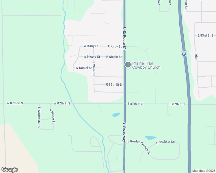 map of restaurants, bars, coffee shops, grocery stores, and more near 117 East 86th Street South in Haysville