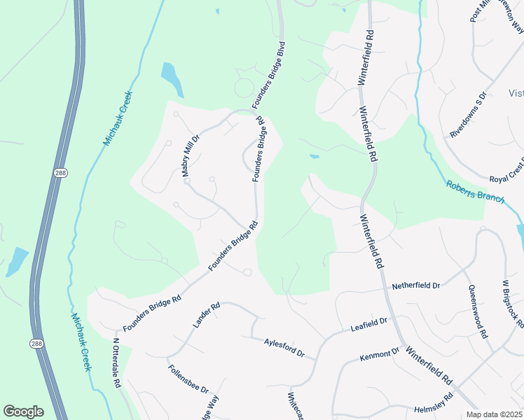 map of restaurants, bars, coffee shops, grocery stores, and more near 2719 Founders Bridge Road in Midlothian
