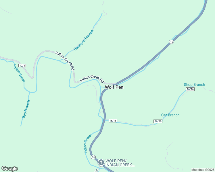 map of restaurants, bars, coffee shops, grocery stores, and more near Indian Creek Road in Brenton