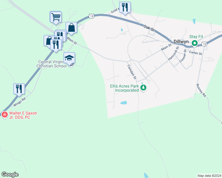 map of restaurants, bars, coffee shops, grocery stores, and more near 228 Lesueur Street in Dillwyn
