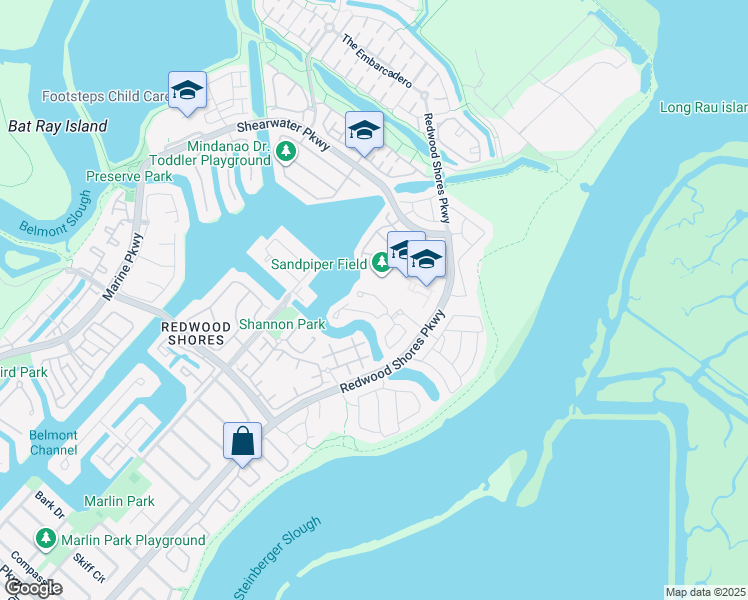 map of restaurants, bars, coffee shops, grocery stores, and more near 824 Intrepid Lane in Redwood City