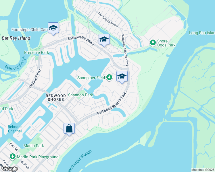 map of restaurants, bars, coffee shops, grocery stores, and more near 824 Intrepid Lane in Redwood City