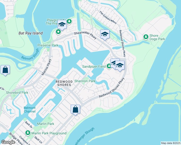 map of restaurants, bars, coffee shops, grocery stores, and more near 1000 Davit Lane in Redwood City