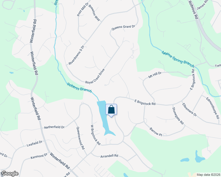 map of restaurants, bars, coffee shops, grocery stores, and more near 2810 East Brigstock Road in Midlothian