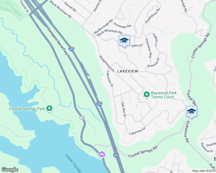 map of restaurants, bars, coffee shops, grocery stores, and more near 1535 Lakeview Drive in Hillsborough