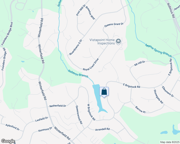 map of restaurants, bars, coffee shops, grocery stores, and more near 2761 Royal Crest Drive in Midlothian