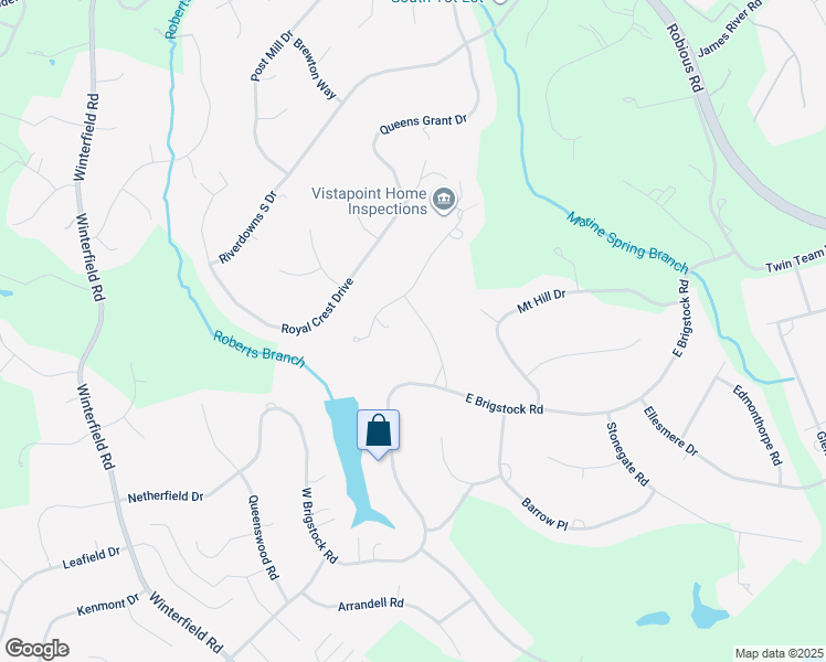 map of restaurants, bars, coffee shops, grocery stores, and more near 13941 Whitechapel Road in Midlothian