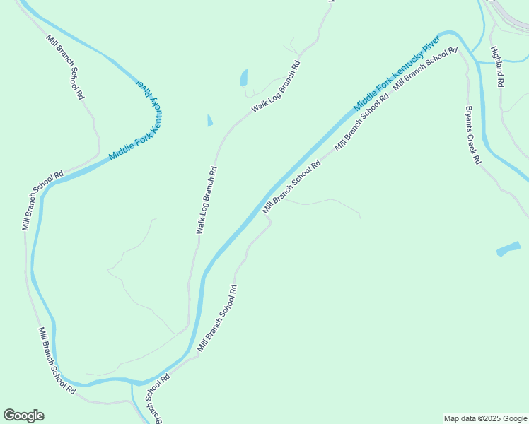 map of restaurants, bars, coffee shops, grocery stores, and more near Mill Branch School Road in Beattyville
