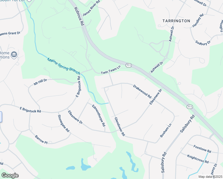 map of restaurants, bars, coffee shops, grocery stores, and more near 13401 Drake Mallard Court in Chesterfield