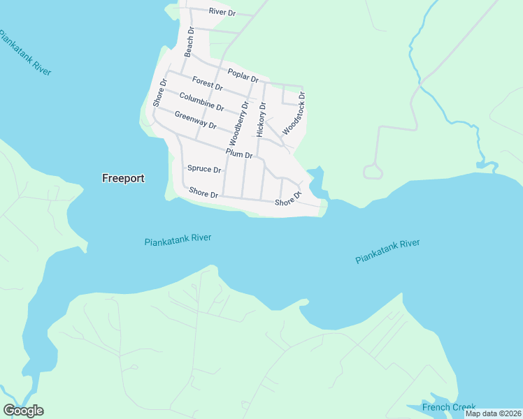map of restaurants, bars, coffee shops, grocery stores, and more near 740-798 Shore Drive in HARTFIELD