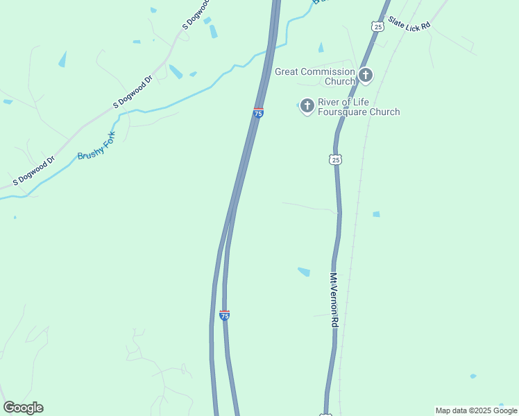 map of restaurants, bars, coffee shops, grocery stores, and more near 666 Mount Vernon Road in Berea