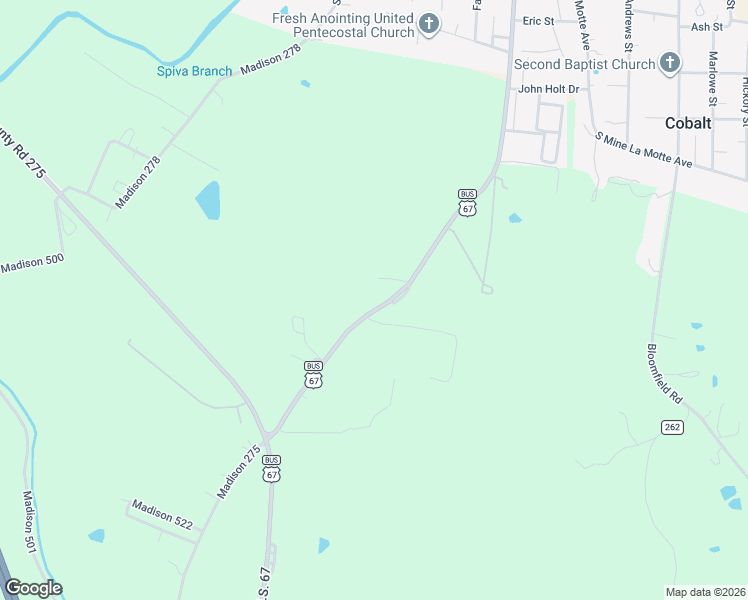 map of restaurants, bars, coffee shops, grocery stores, and more near 1658 Business Highway 67 in Fredericktown