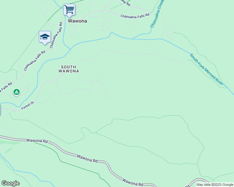 map of restaurants, bars, coffee shops, grocery stores, and more near 7992 Koon Hollar in Wawona