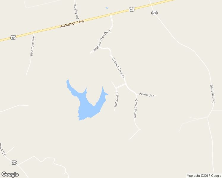 map of restaurants, bars, coffee shops, grocery stores, and more near 6376 Haleford Drive in Powhatan