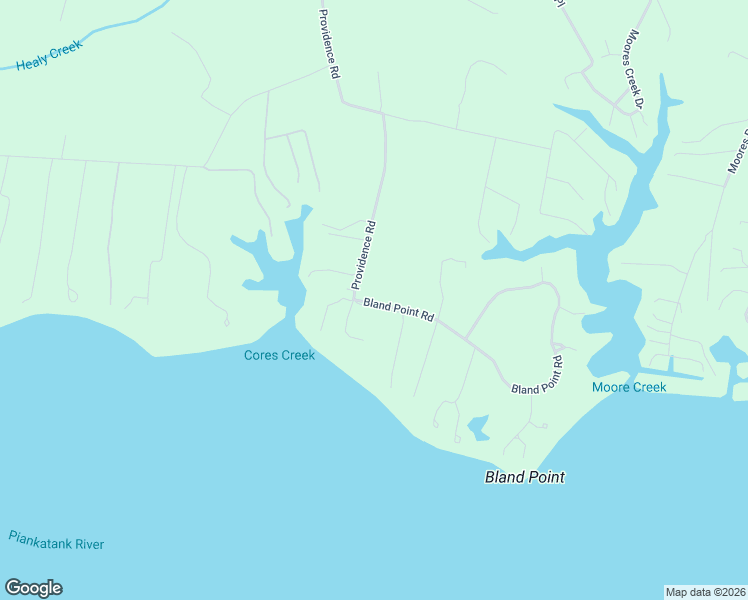 map of restaurants, bars, coffee shops, grocery stores, and more near Bland Point Road in Middlesex