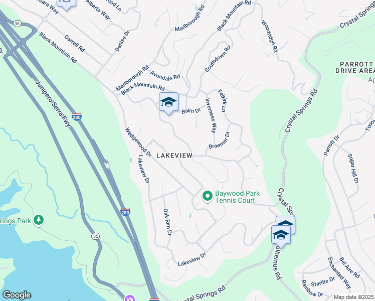 map of restaurants, bars, coffee shops, grocery stores, and more near 1375 Tartan Trail Road in Hillsborough