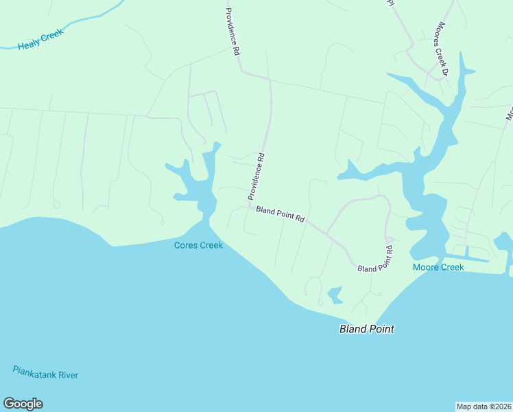 map of restaurants, bars, coffee shops, grocery stores, and more near Bland Point Road in Middlesex