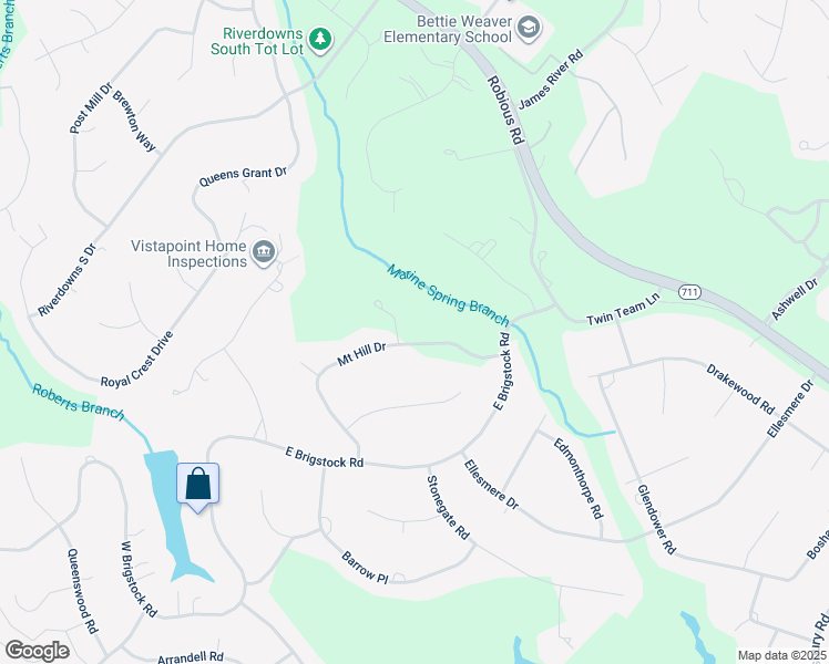 map of restaurants, bars, coffee shops, grocery stores, and more near 3100 Mount Hill Drive in Midlothian