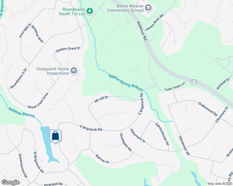 map of restaurants, bars, coffee shops, grocery stores, and more near 3100 Mount Hill Drive in Midlothian