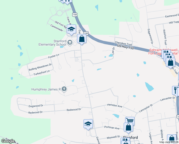 map of restaurants, bars, coffee shops, grocery stores, and more near in Stanford