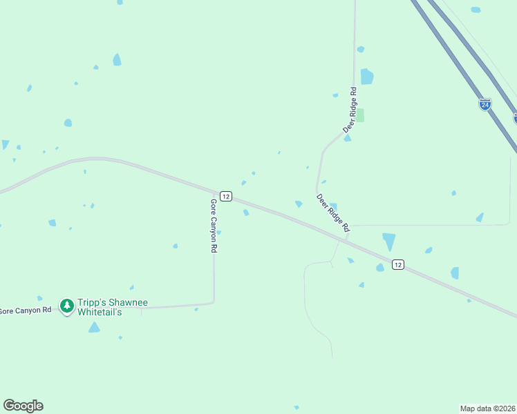 map of restaurants, bars, coffee shops, grocery stores, and more near 7651-8045 Tunnel Hill Road in Goreville