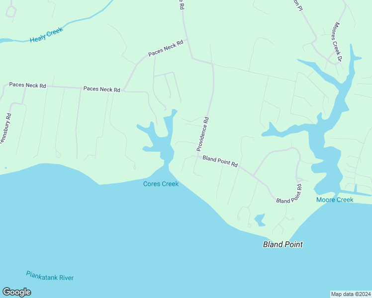 map of restaurants, bars, coffee shops, grocery stores, and more near 1338 Providence Road in Deltaville