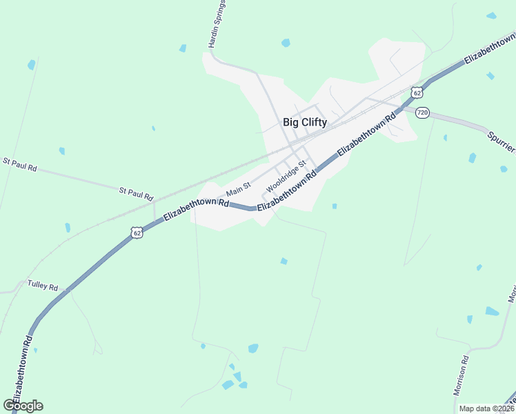 map of restaurants, bars, coffee shops, grocery stores, and more near 53-175 Main Street in Big Clifty