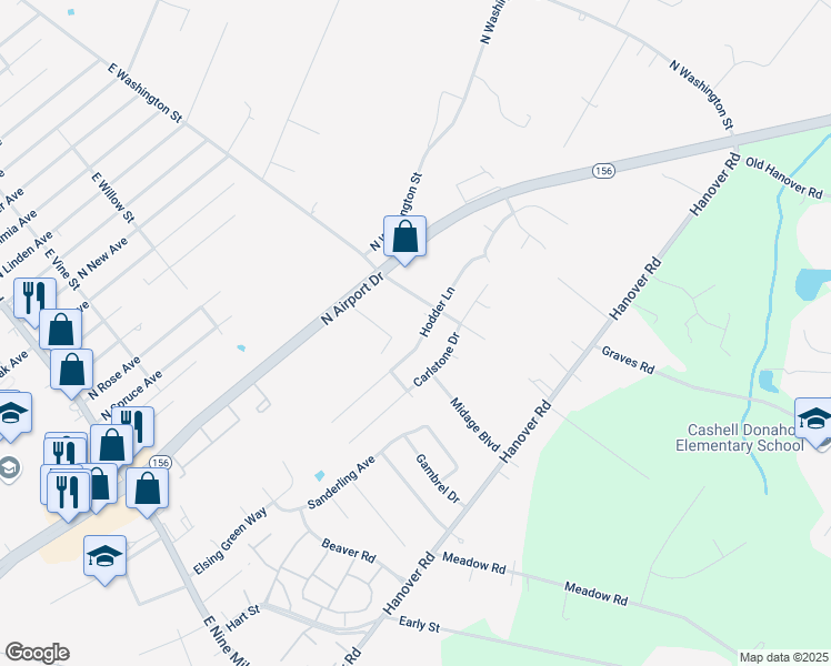 map of restaurants, bars, coffee shops, grocery stores, and more near 240 Hodder Lane in Highland Springs