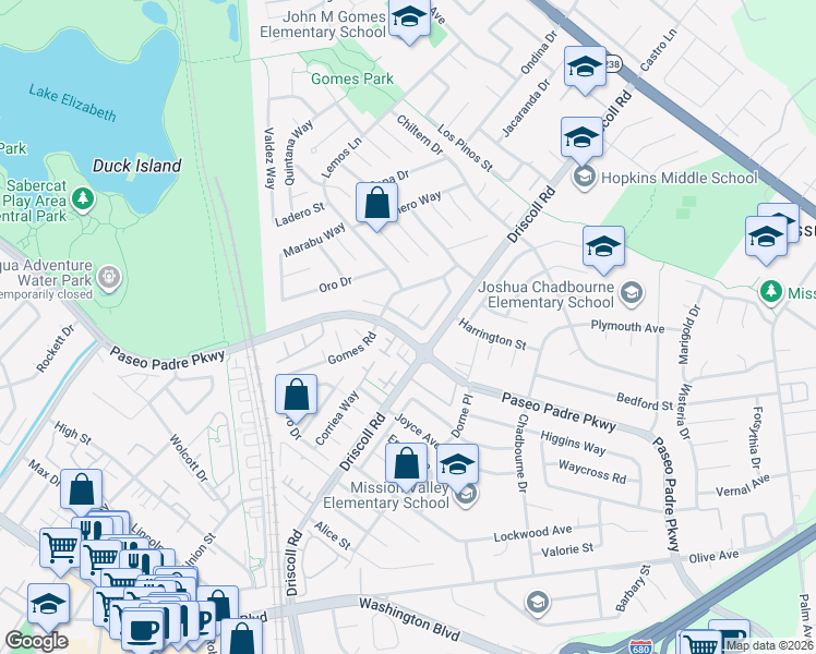 map of restaurants, bars, coffee shops, grocery stores, and more near 41025 Pajaro Drive in Fremont