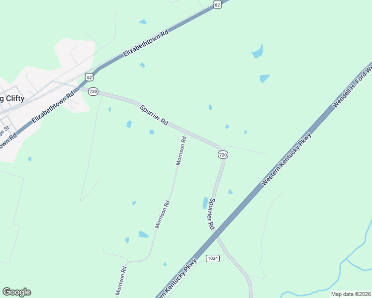 map of restaurants, bars, coffee shops, grocery stores, and more near 6-920 Morrison Road in Big Clifty