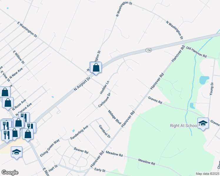 map of restaurants, bars, coffee shops, grocery stores, and more near 300 Carlstone Drive in Highland Springs