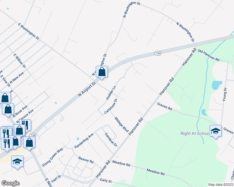 map of restaurants, bars, coffee shops, grocery stores, and more near 300 Carlstone Drive in Highland Springs