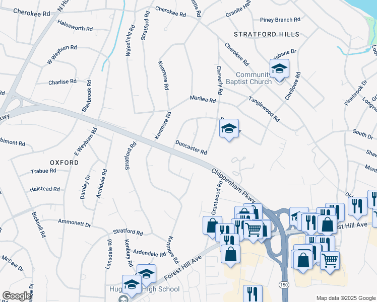 map of restaurants, bars, coffee shops, grocery stores, and more near 3301 Ottawa Road in Richmond