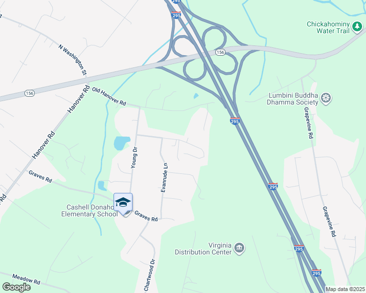 map of restaurants, bars, coffee shops, grocery stores, and more near 1921 Chinchilla Drive in Sandston