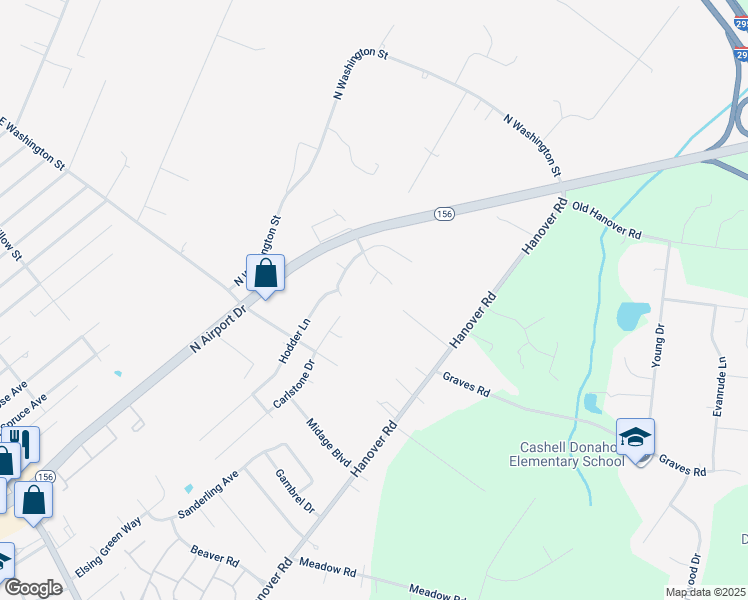 map of restaurants, bars, coffee shops, grocery stores, and more near 401 Renee Court in Highland Springs