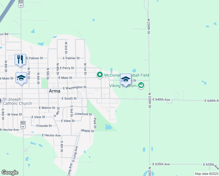 1444 East Washington Street, Arma KS Walk Score