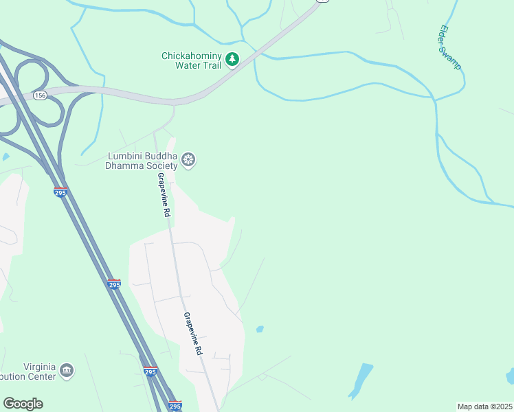map of restaurants, bars, coffee shops, grocery stores, and more near 1301 Hatteras Road in Sandston
