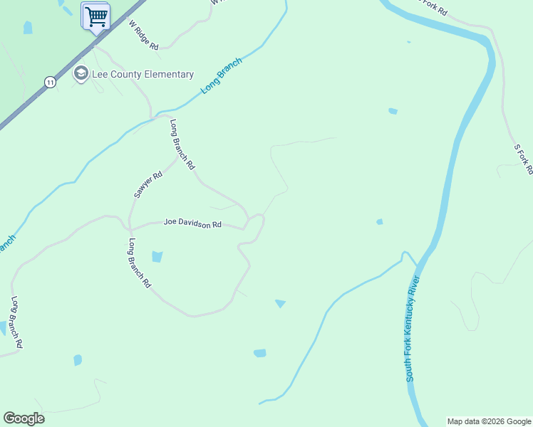 map of restaurants, bars, coffee shops, grocery stores, and more near 430 Long Branch Road in Beattyville