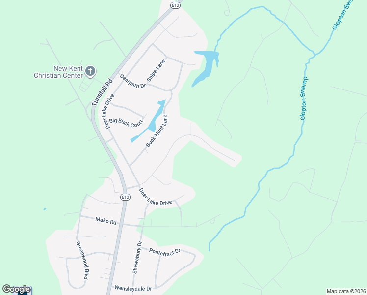 map of restaurants, bars, coffee shops, grocery stores, and more near 9221 Tunstall Road in New Kent