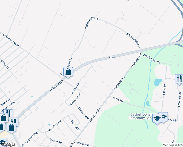 map of restaurants, bars, coffee shops, grocery stores, and more near 404 Renee Court in Highland Springs