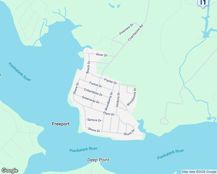 map of restaurants, bars, coffee shops, grocery stores, and more near 245 Forest Drive in Hartfield