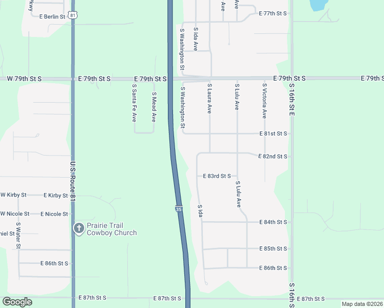 map of restaurants, bars, coffee shops, grocery stores, and more near 8301 South Ida Street in Haysville