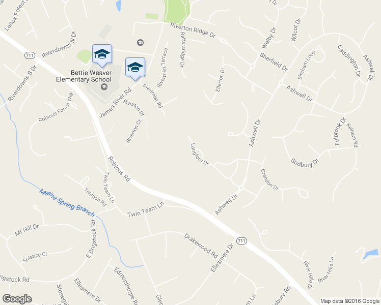 map of restaurants, bars, coffee shops, grocery stores, and more near 13519 Langford Drive in Midlothian