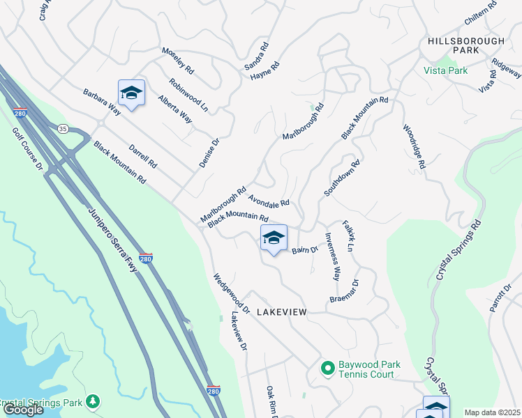 map of restaurants, bars, coffee shops, grocery stores, and more near 1512 Black Mountain Road in Hillsborough