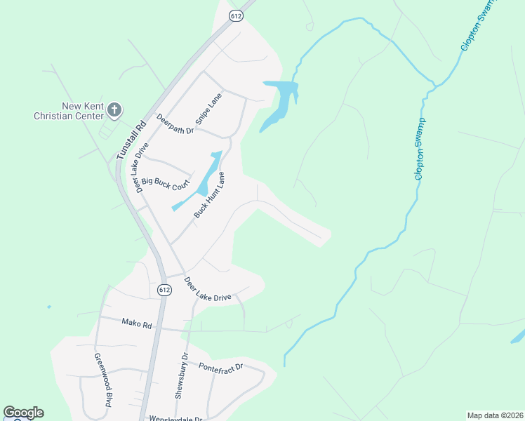 map of restaurants, bars, coffee shops, grocery stores, and more near 9221 Tunstall Road in New Kent