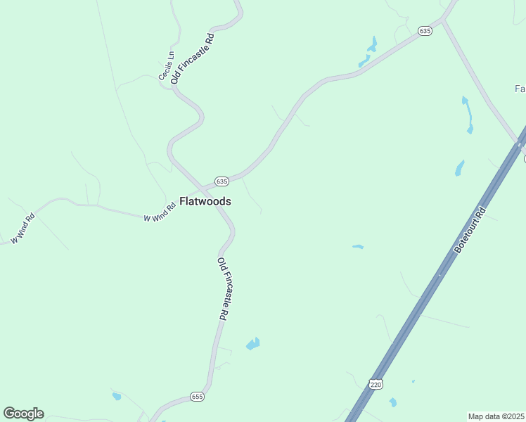 map of restaurants, bars, coffee shops, grocery stores, and more near 1835 West Wind Road in Fincastle