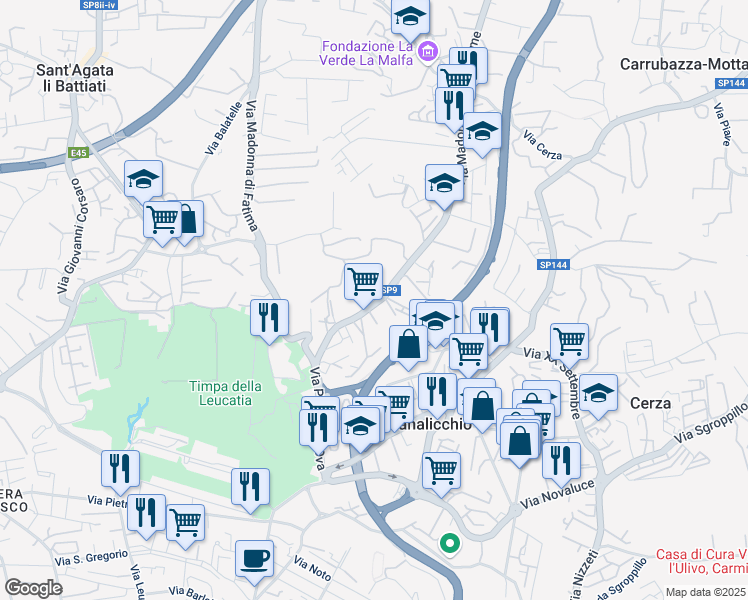 map of restaurants, bars, coffee shops, grocery stores, and more near 414 Via Pietra dell'Ova in Canalicchio