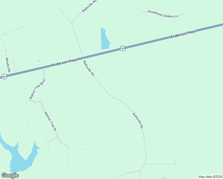 map of restaurants, bars, coffee shops, grocery stores, and more near 2290 Ballsville Road in Powhatan