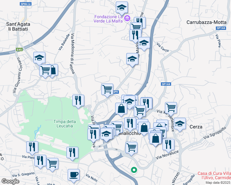 map of restaurants, bars, coffee shops, grocery stores, and more near 414 Via Pietra dell'Ova in Canalicchio